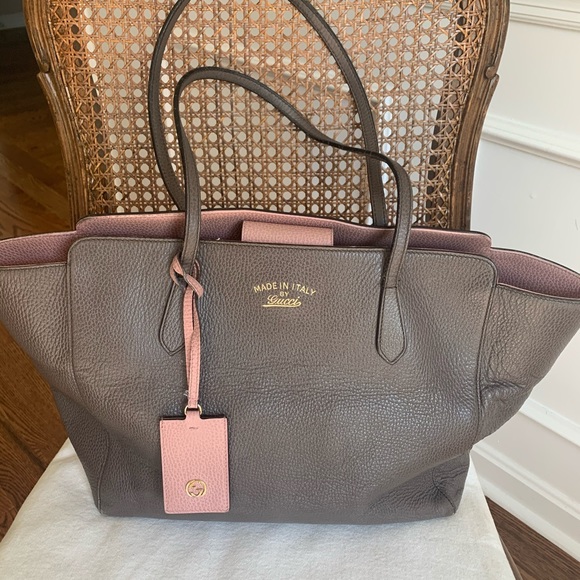 Gucci Brown and Pink Tote Bag - Picture 1 of 8